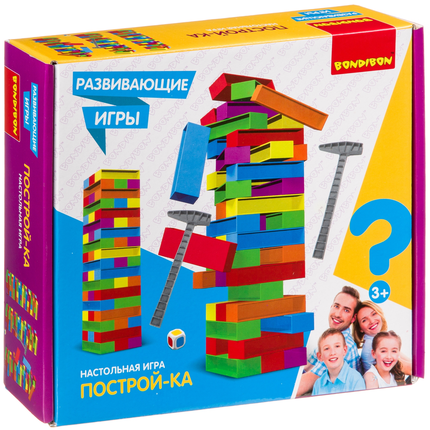 Настольная игра Bondibon для моторики башня Построй-ка - фото 2