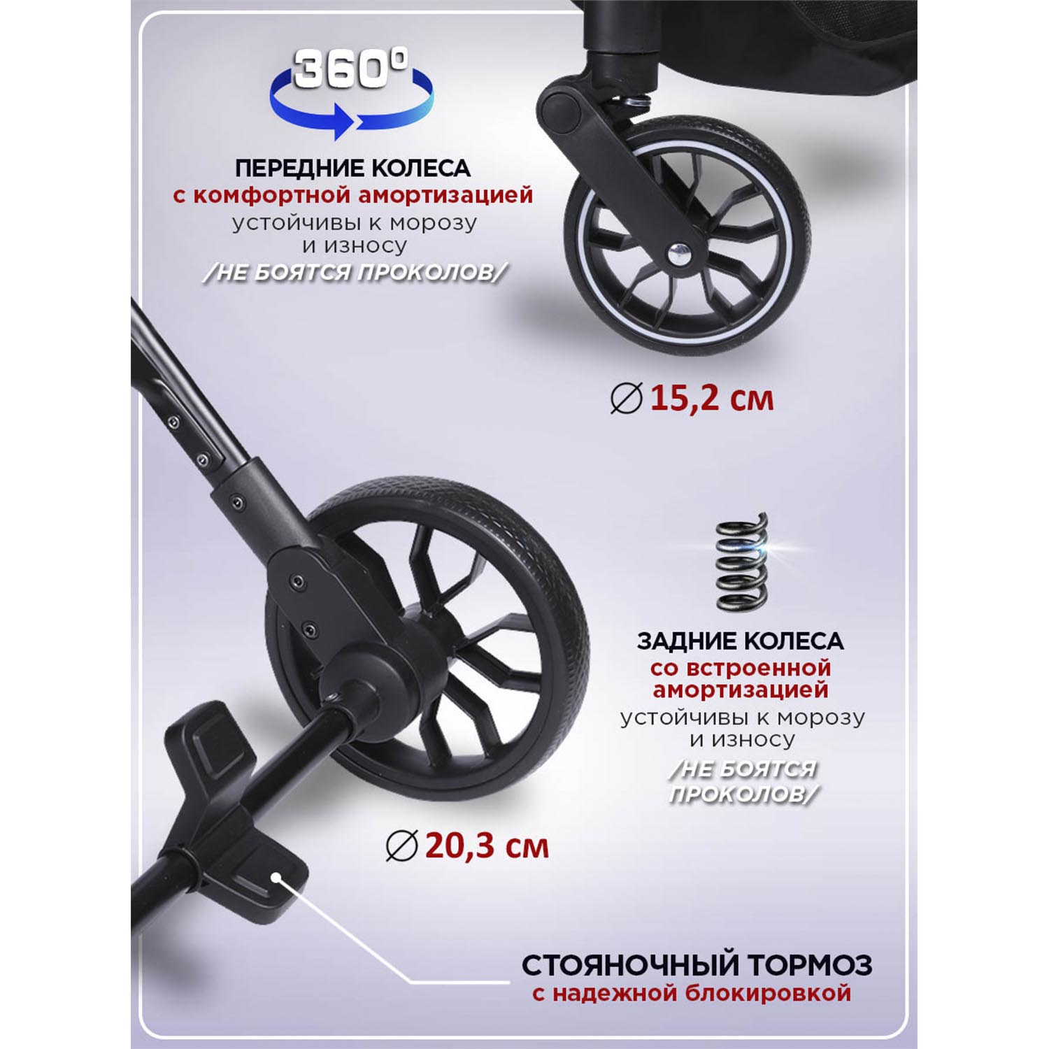 Коляска прогулочная BabyCare Venetto Темно Серый серый - фото 4