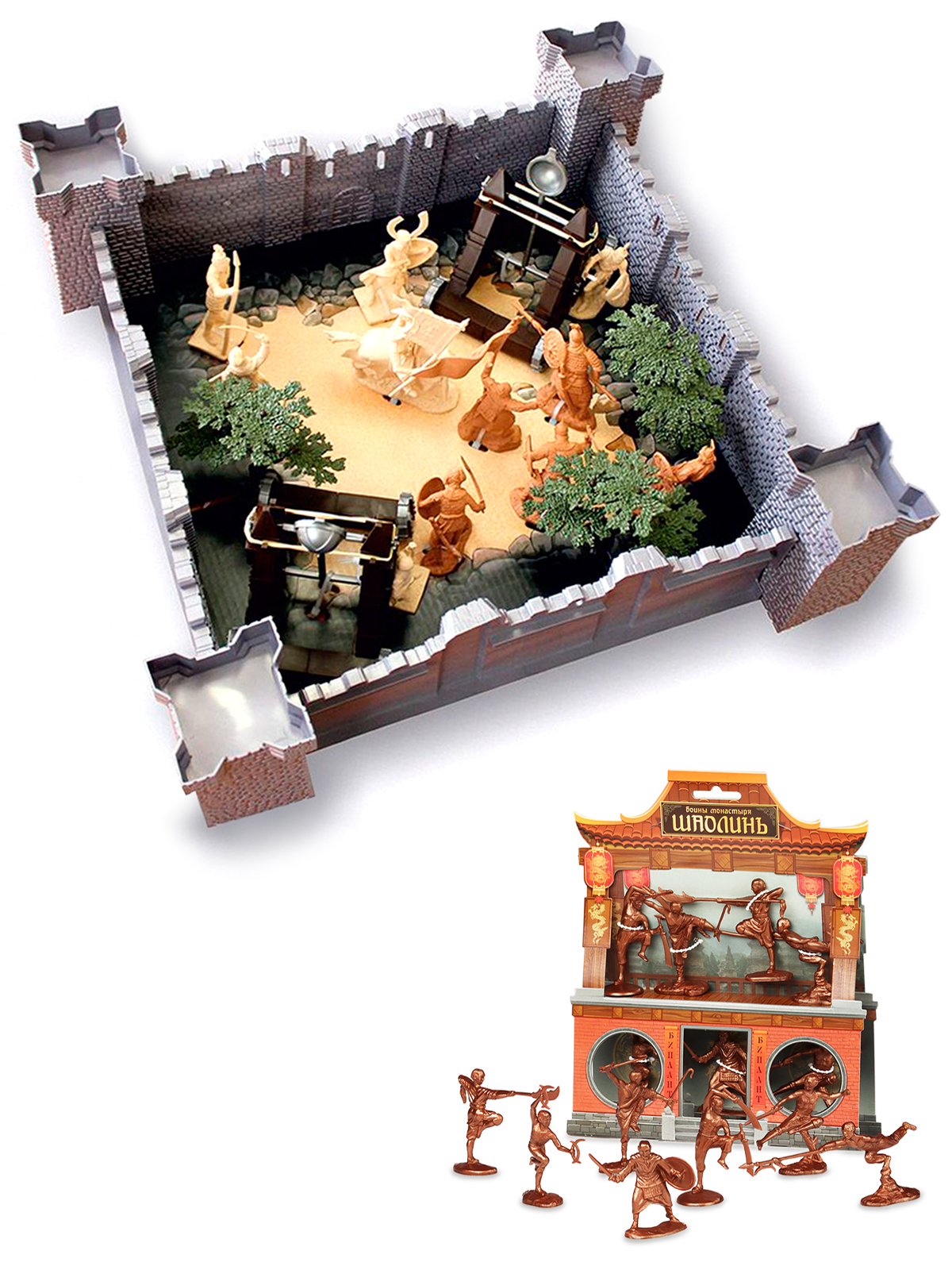 Игровой набор БИПЛАНТ Крепость + Воины Шаолинь - фото 1