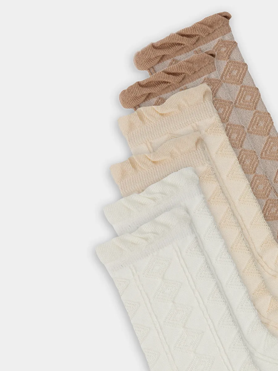 Носки 3 пары Mark Formelle (Марк Формэль) 237A-3113/молочный /нюдовый /капучино/ - фото 10