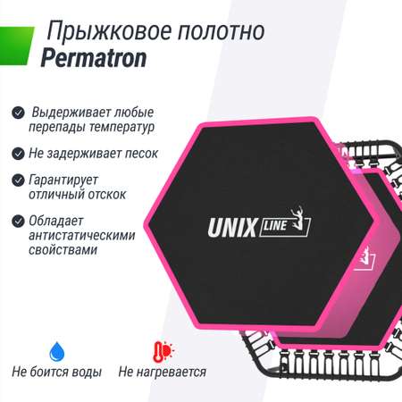 Батут Fitness Lite Pink UNIX line спортивный складной диаметр 125 см до 130 кг фитнес джампинг