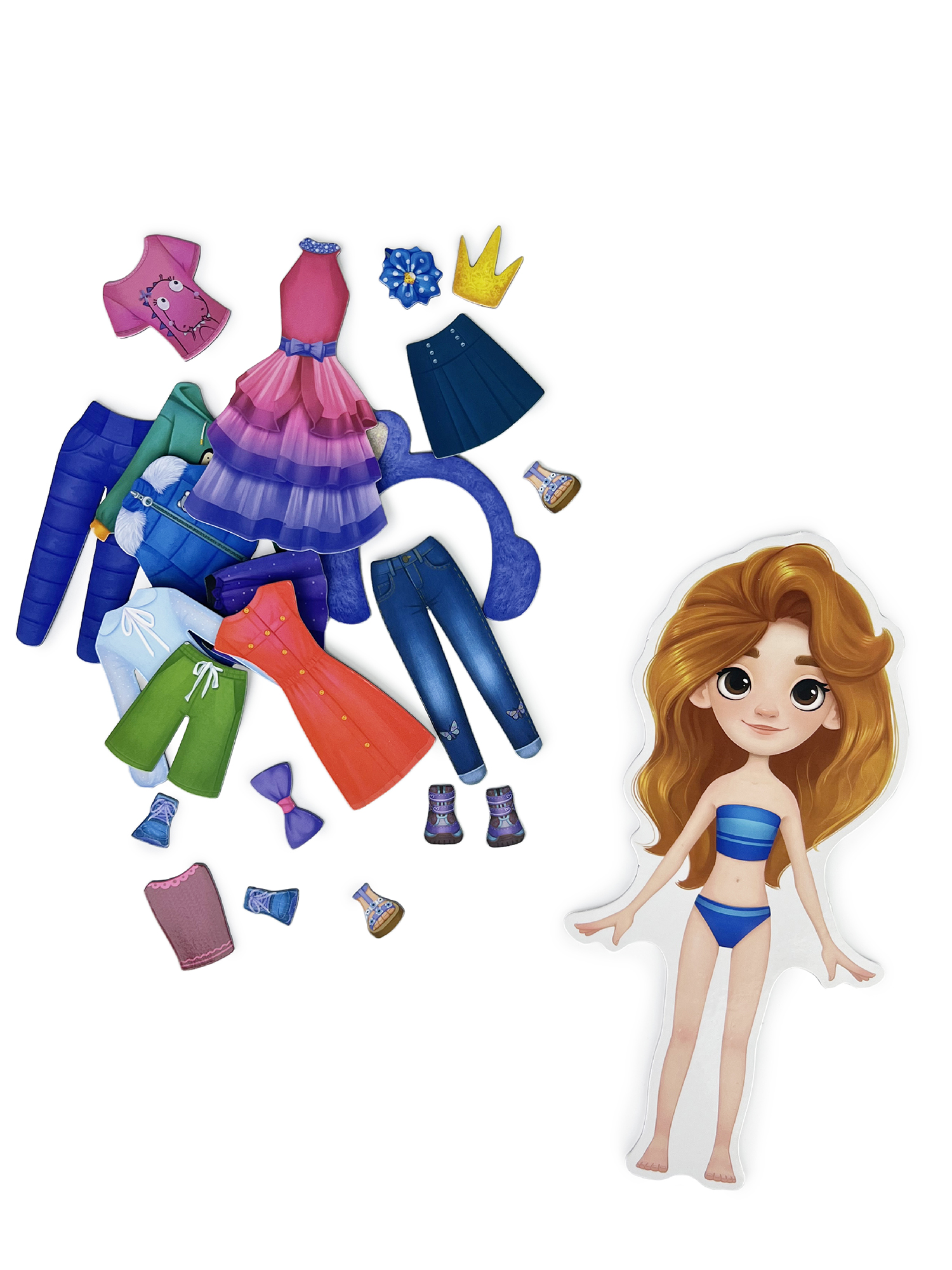 Настольная игра Дрофа-Медиа Игры на магнитах Одень куколку - фото 8