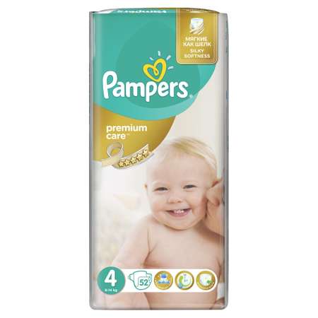 Подгузники Pampers Premium Care 4 (8-14 кг) 52 шт.