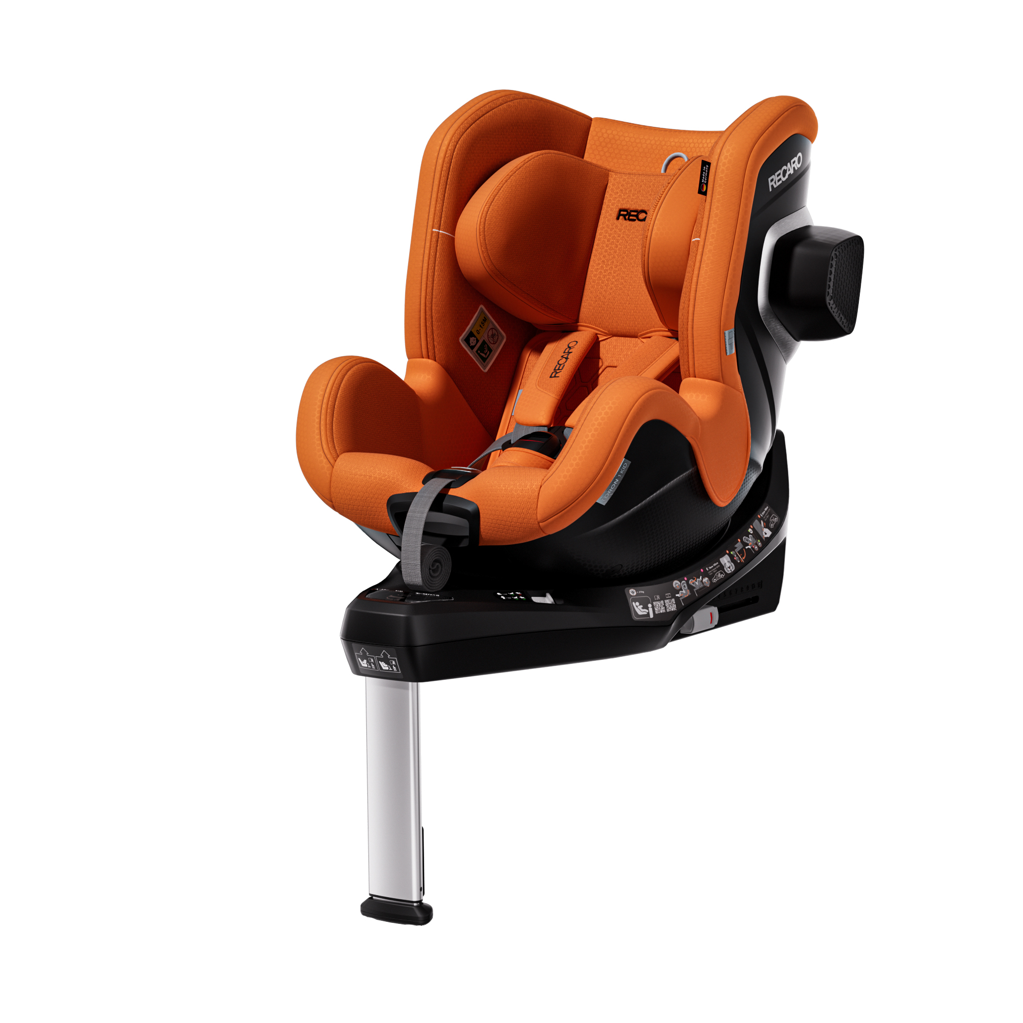 Автокресло Recaro Toron 1 Kid Isofix 0+/1 (0-18 кг) оранжевый - фото 11