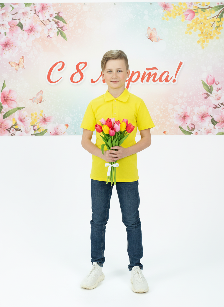 Футболка-поло Утенок 659 лимон - фото 5