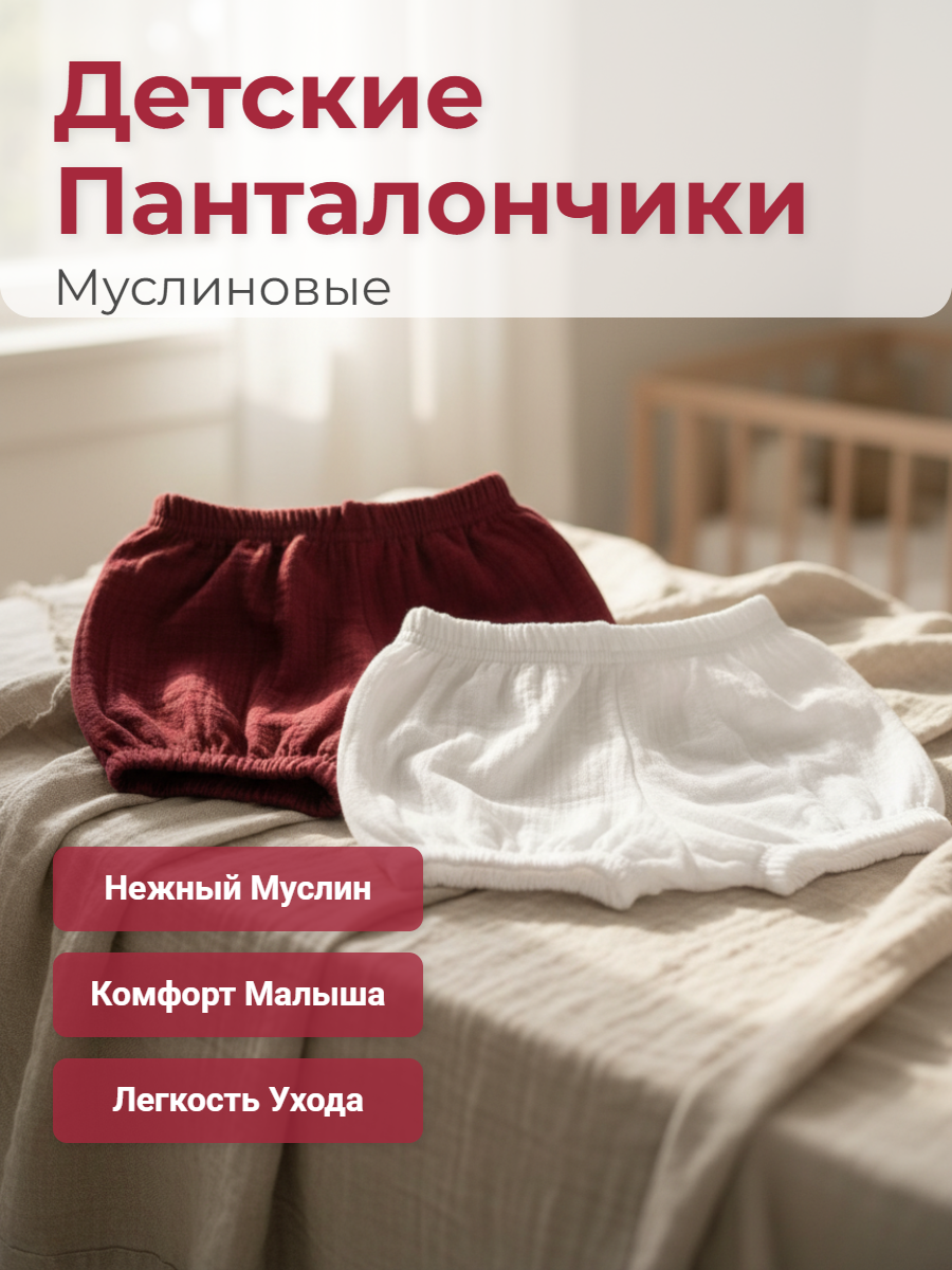 Трусы-шорты КВАРК лук Панталоны бордо - фото 3