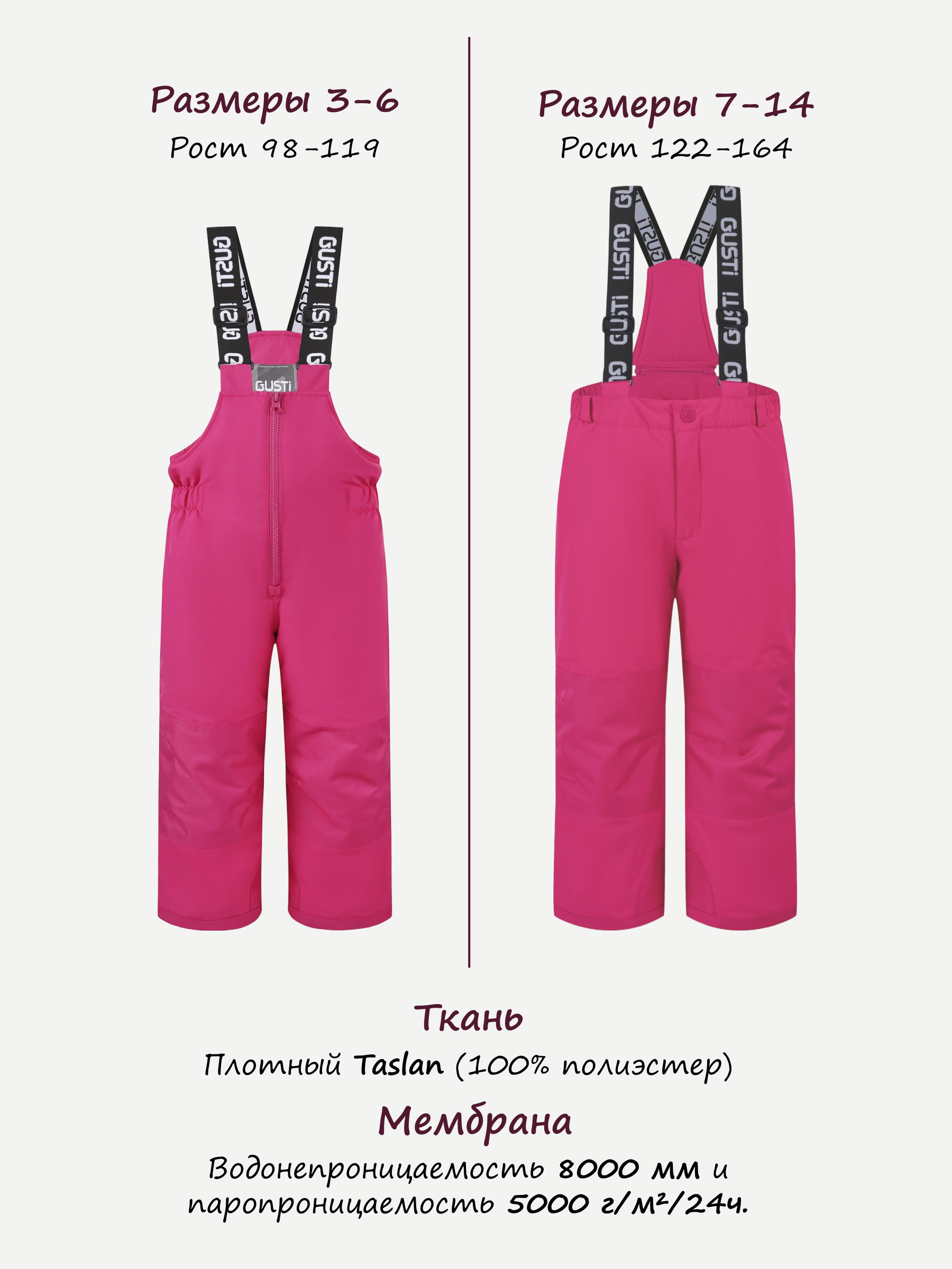 Полукомбинезон GUSTI GW5UP292-FUSCHIA - фото 3