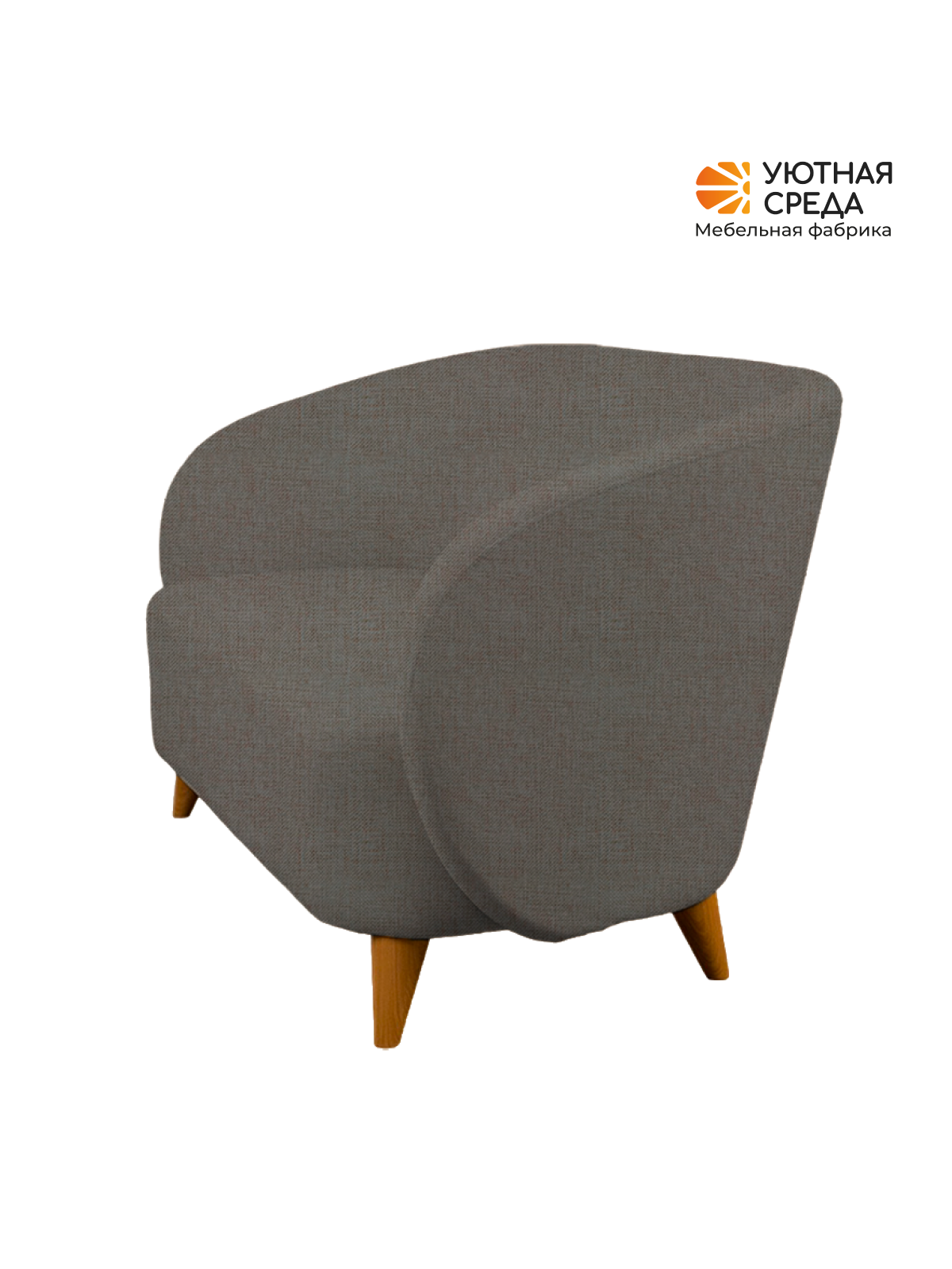 Диван Уютная среда графит рогожка серый - фото 15