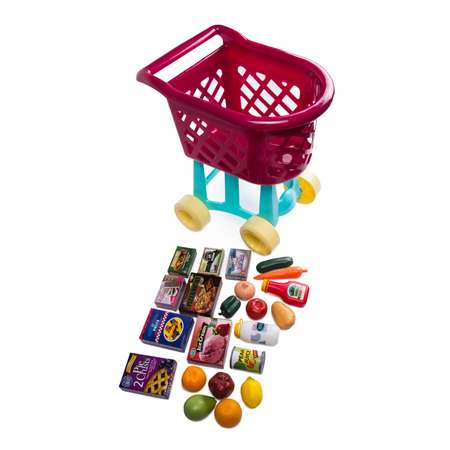 Игровой набор Battat тележки и корзинки, продукты