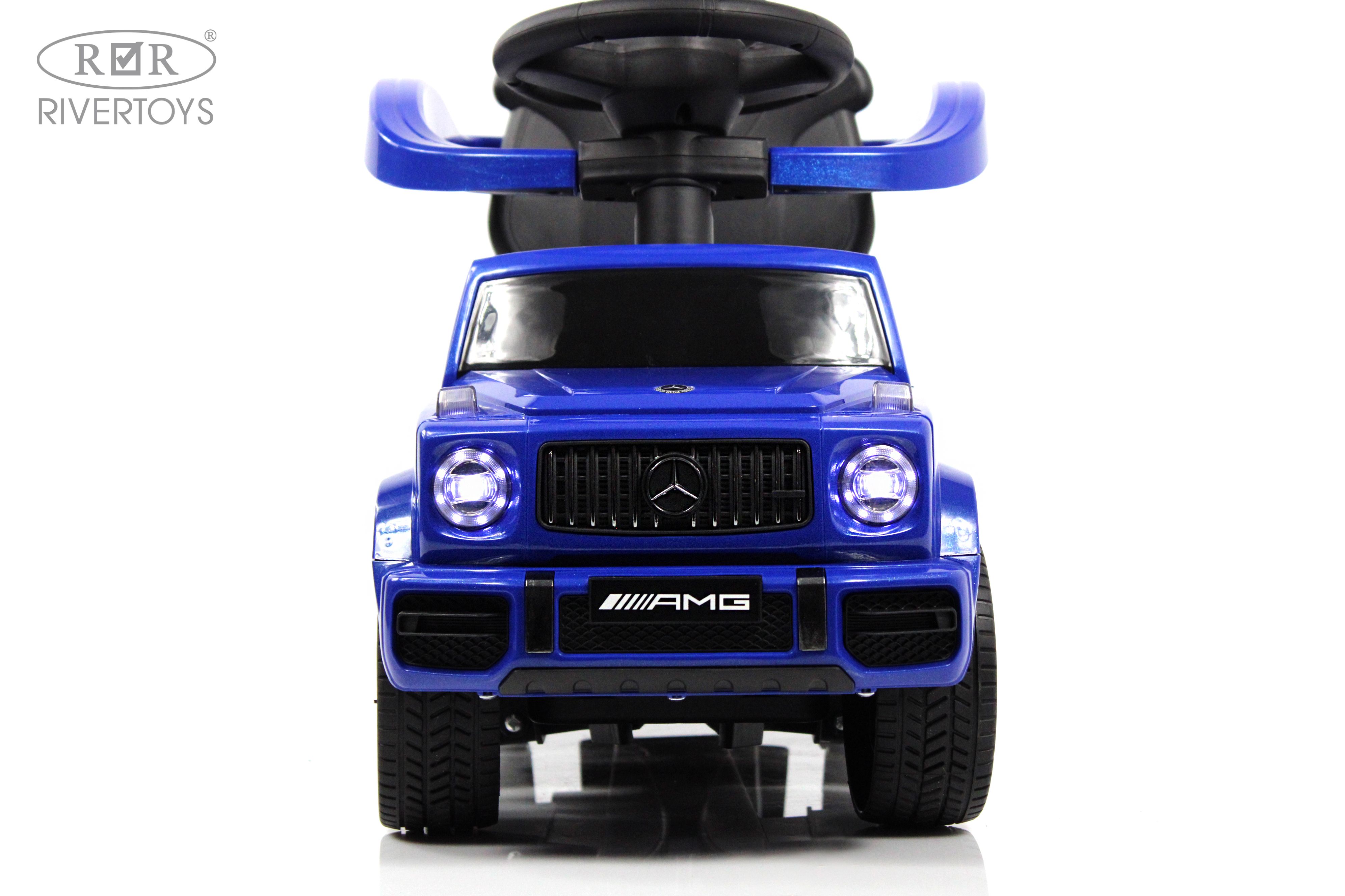 Каталка RIVERTOYS Mercedes-Benz G63 Blue Diamond синий - фото 6
