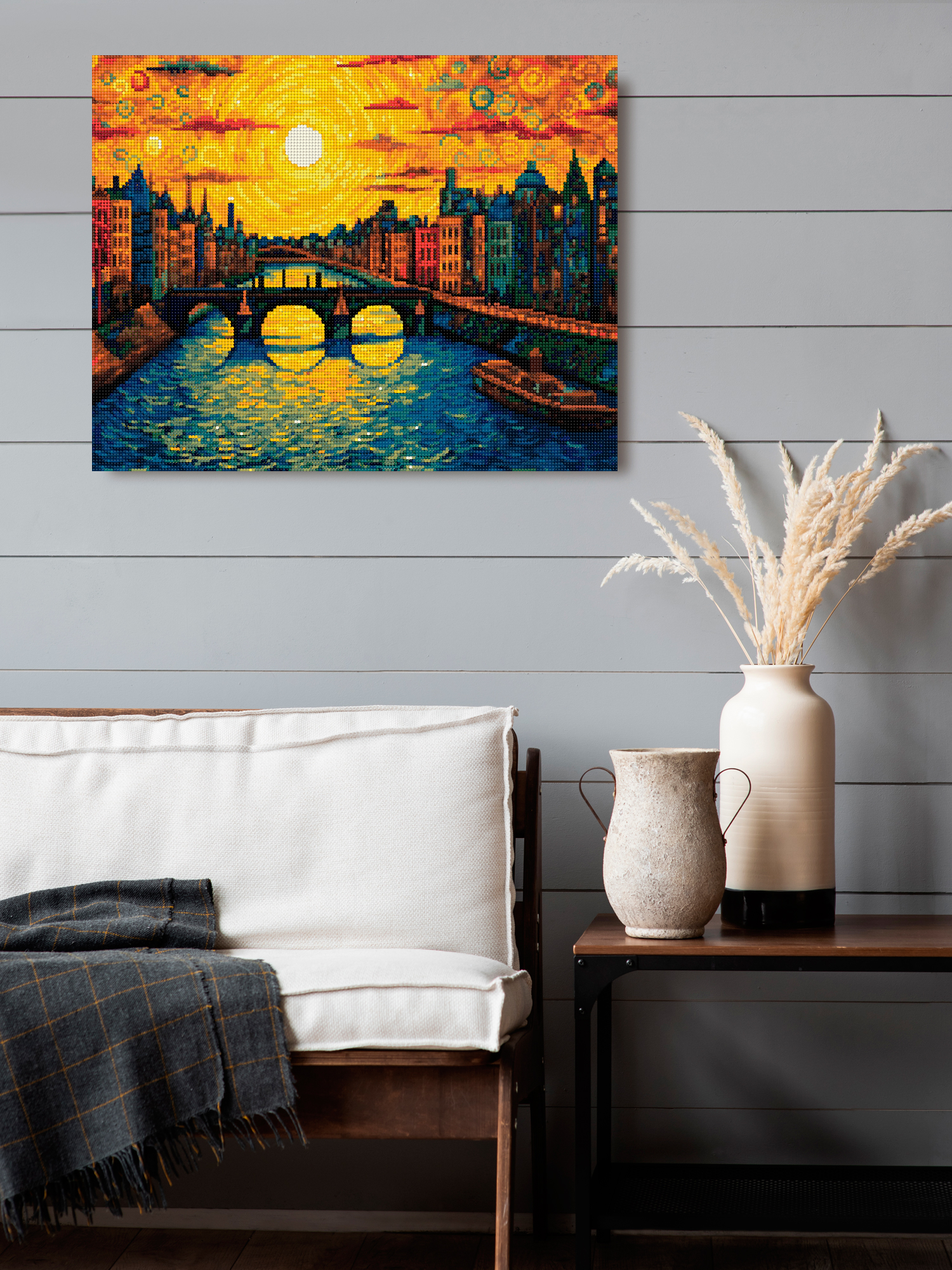 Алмазная мозаика Art on Canvas Мост на закате в ассортименте - фото 3