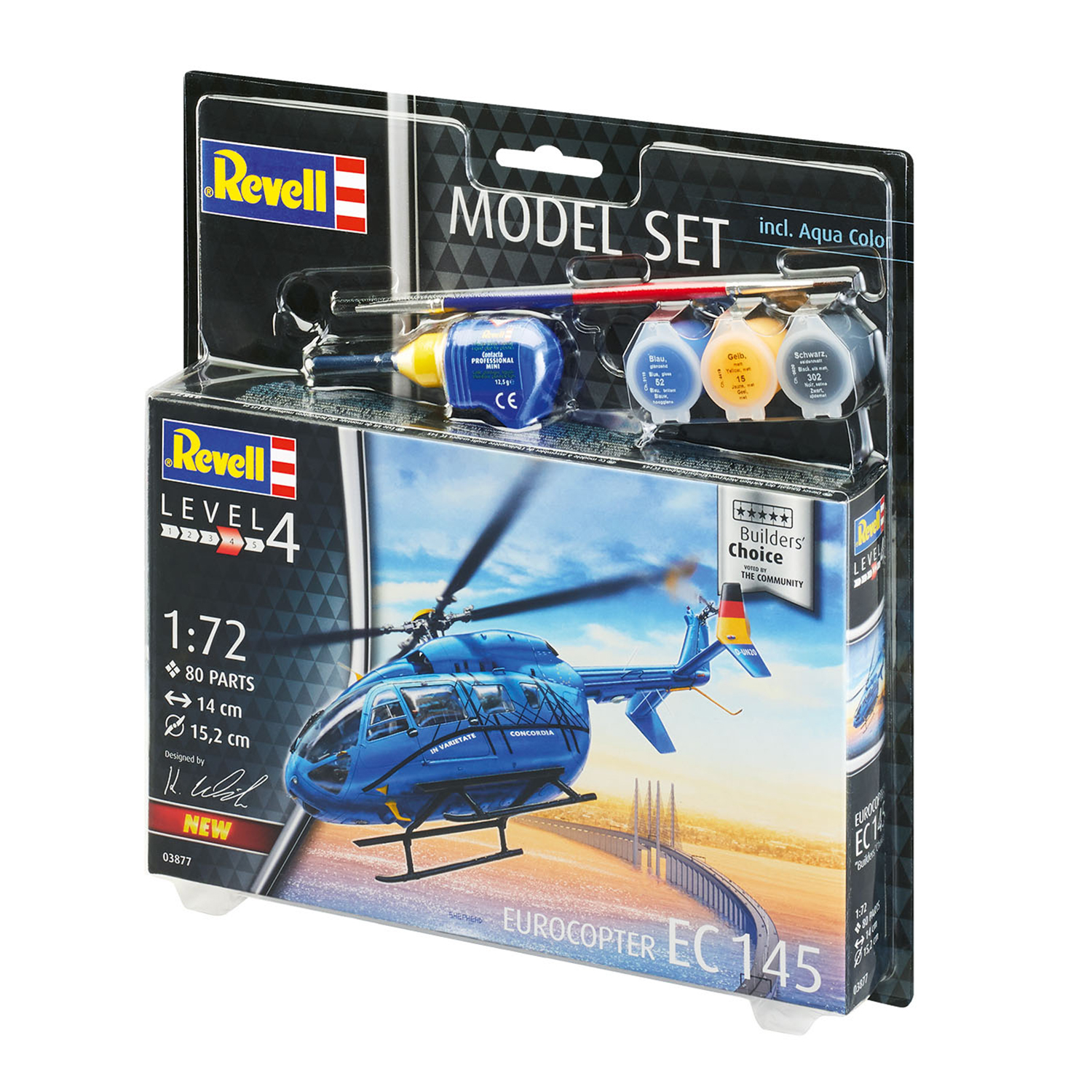 Сборная модель Revell Транспортный вертолёт Eurocopter EC 145 Builders Choice 63877 - фото 5