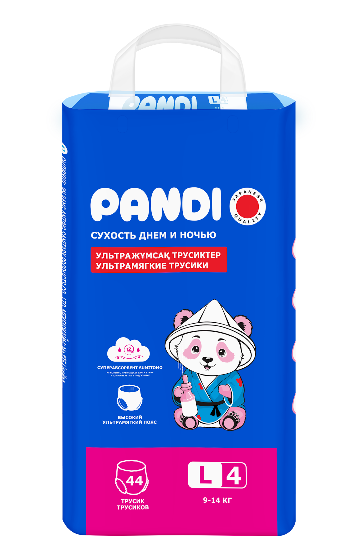 Трусики PANDI L (9-14 кг) 44 шт. - фото 1