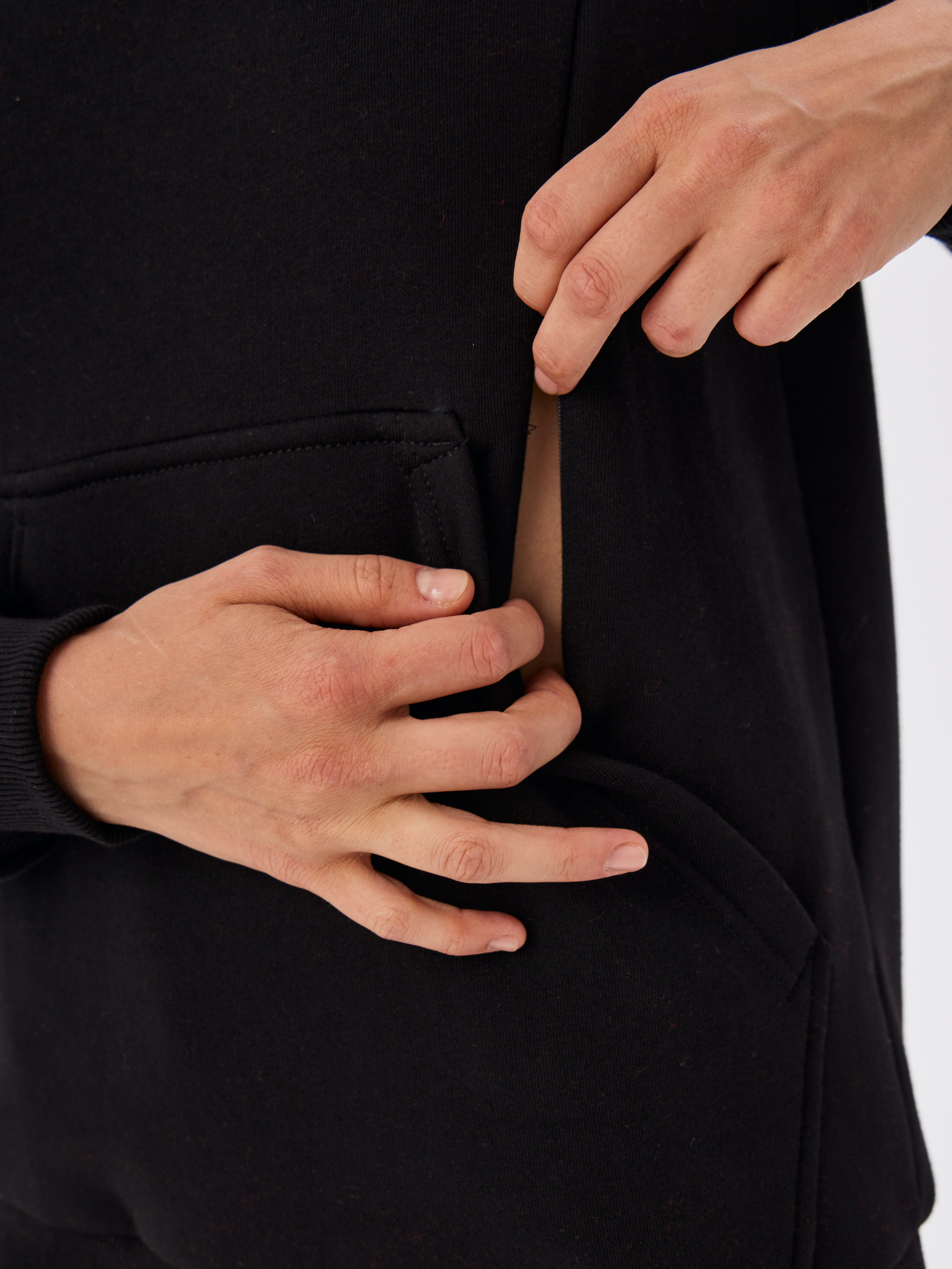 Худи для беременных и кормящих Proud Mom ХОБЛ-0500-черный - фото 3