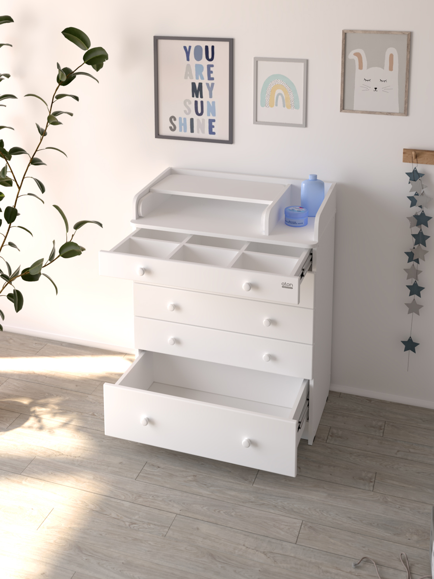 Комод пеленальный Aton Maks белая аляска белый - фото 8