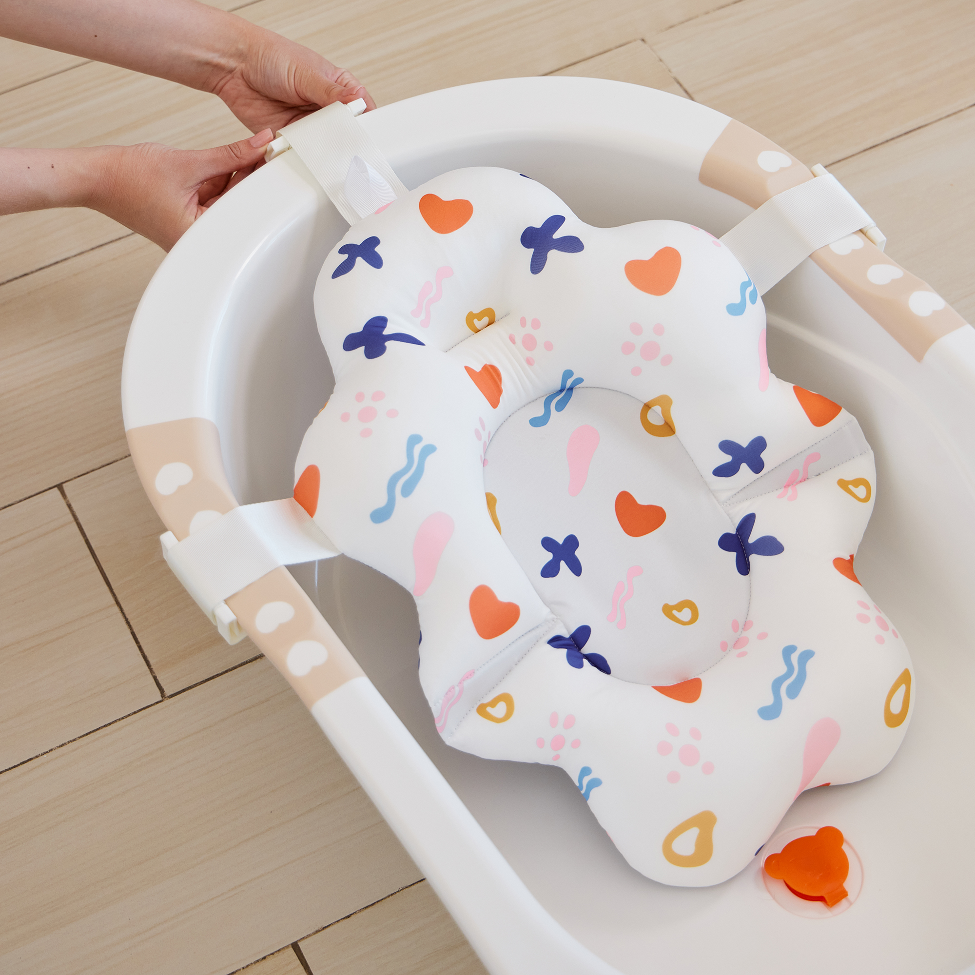 Гамак для купания Happy Baby для новорожденных белый - фото 8