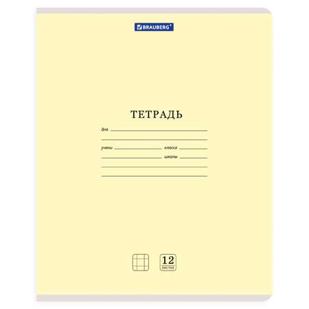 Тетрадь Brauberg клетка 12 лист. 20 шт.