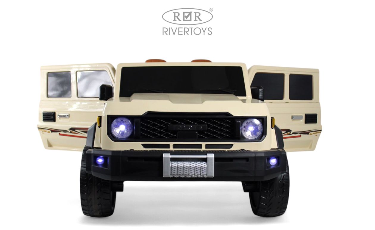 Электромобиль RIVERTOYS E555KX-PICKUP-KHAKI С пультом ДУ - фото 2