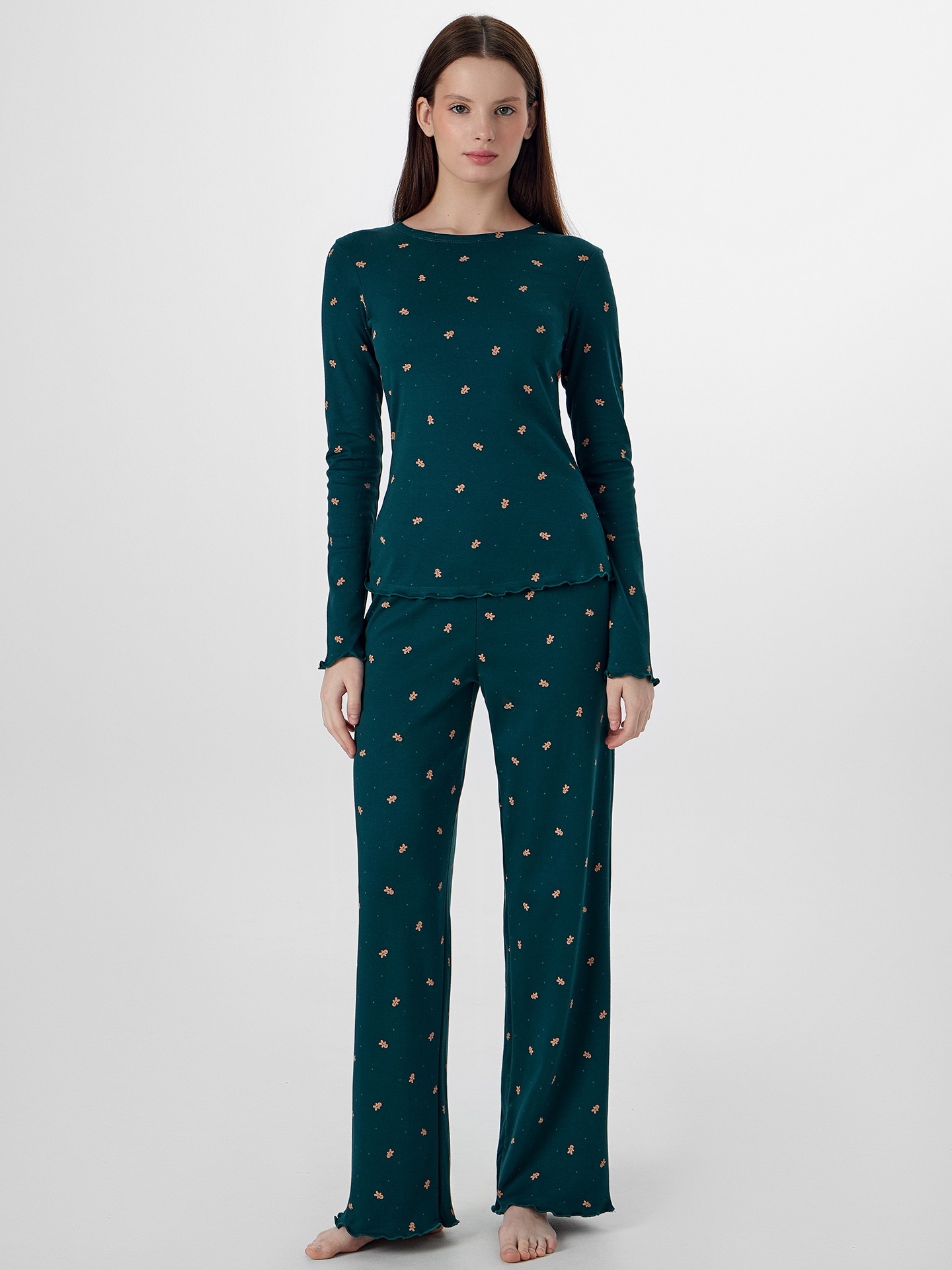 Пижама Mark Formelle (Марк Формэль) 592624/печеньки на т.зеленом - фото 1