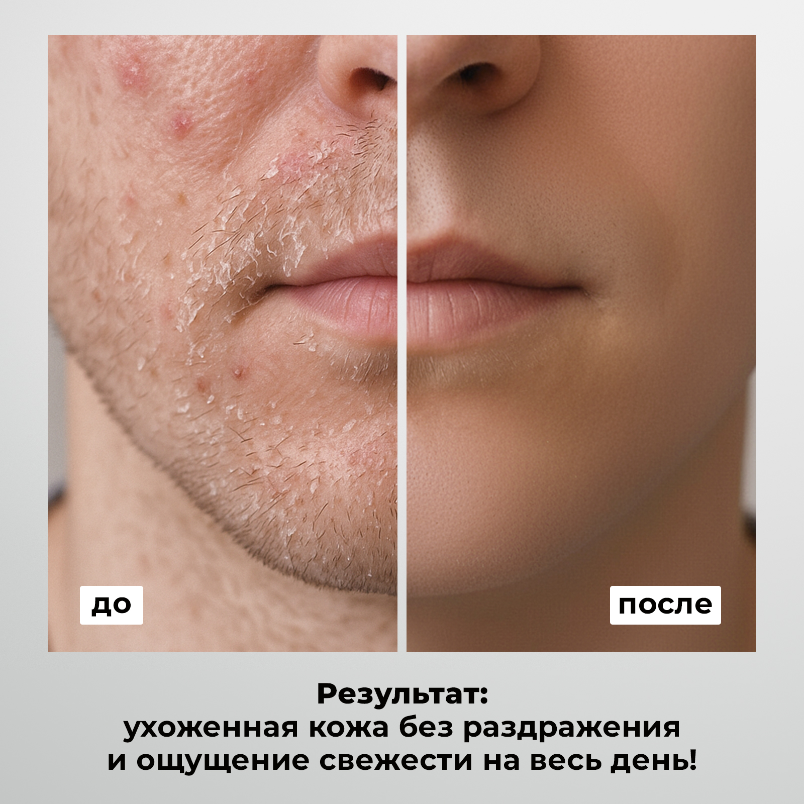 Увлажняющий мужской крем для лица NUZHNOE после бритья с пантенолом 200 мл - фото 2