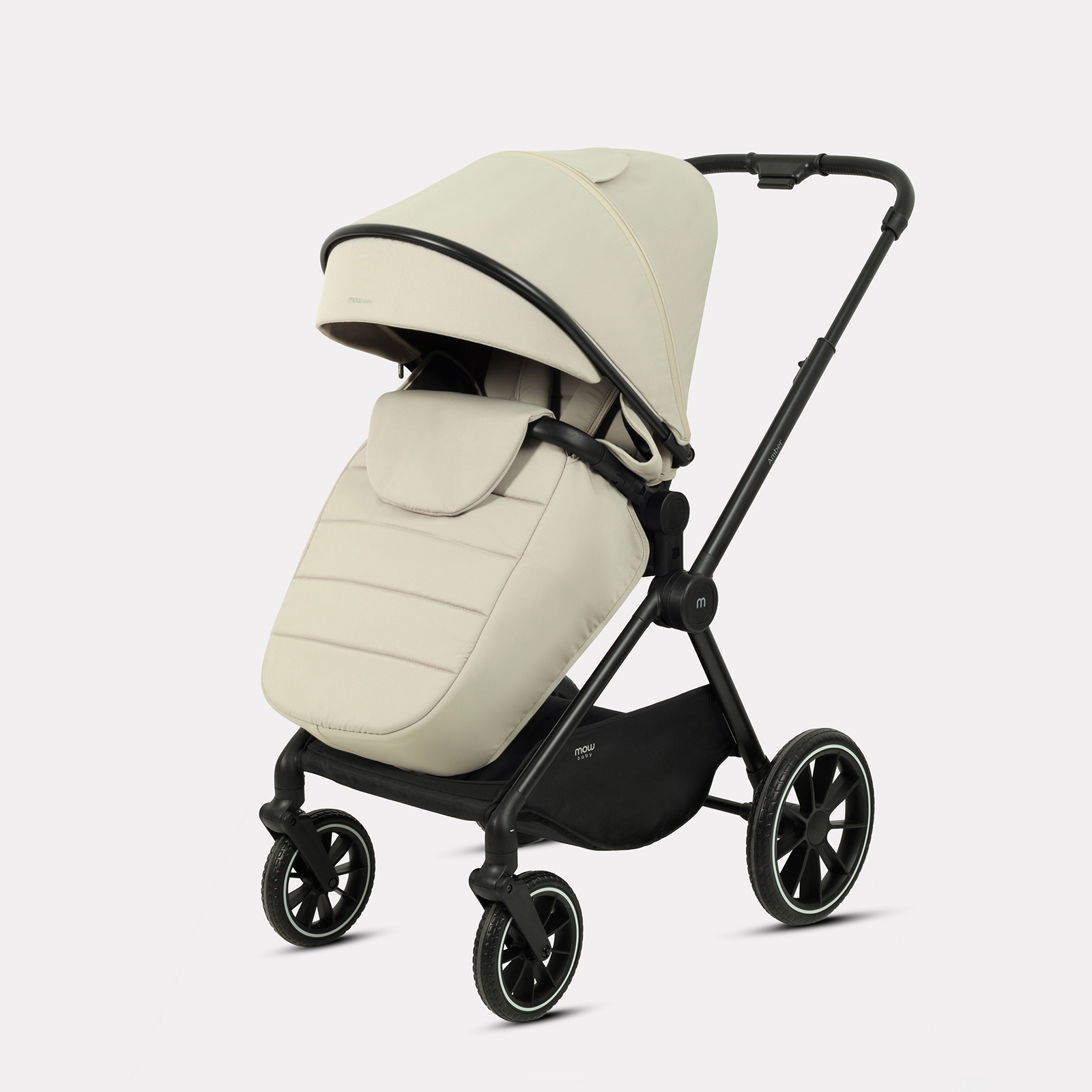 Коляска 3в1 MOWbaby AMBER бежевый - фото 11
