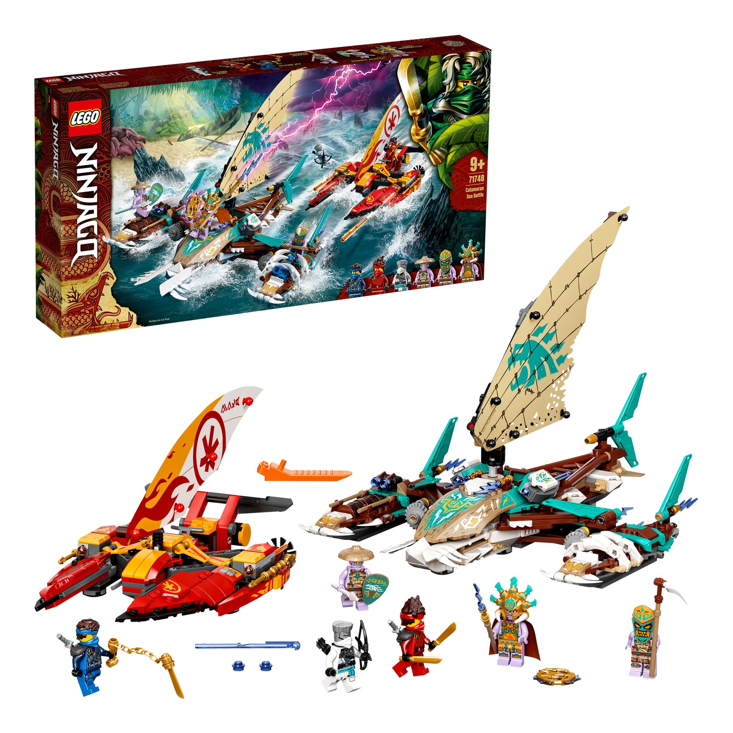 Конструктор LEGO NINJAGO Морская битва на катамаране - фото 1