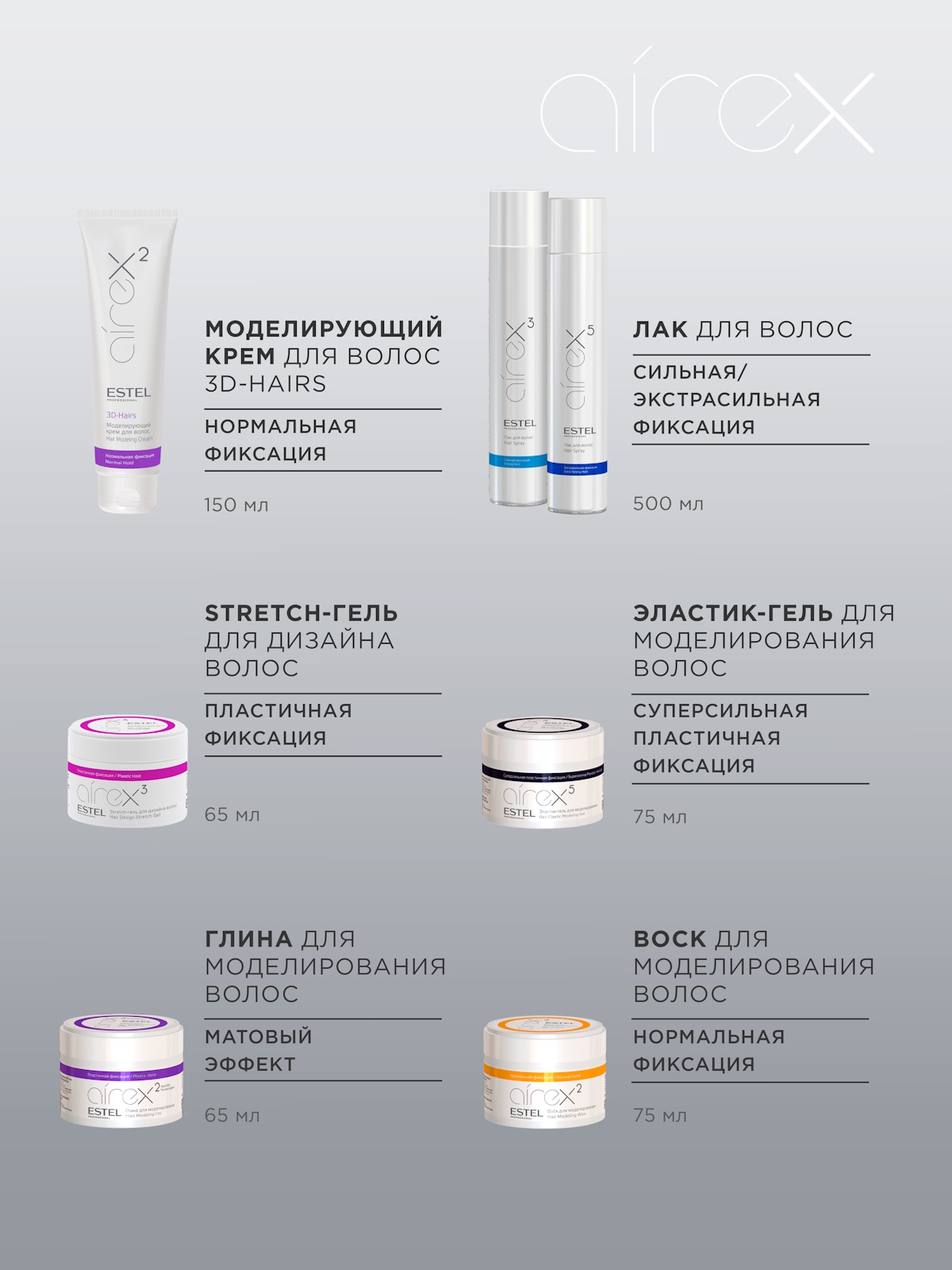 Молочко ESTEL AIREX легкой фиксации 250 мл - фото 6