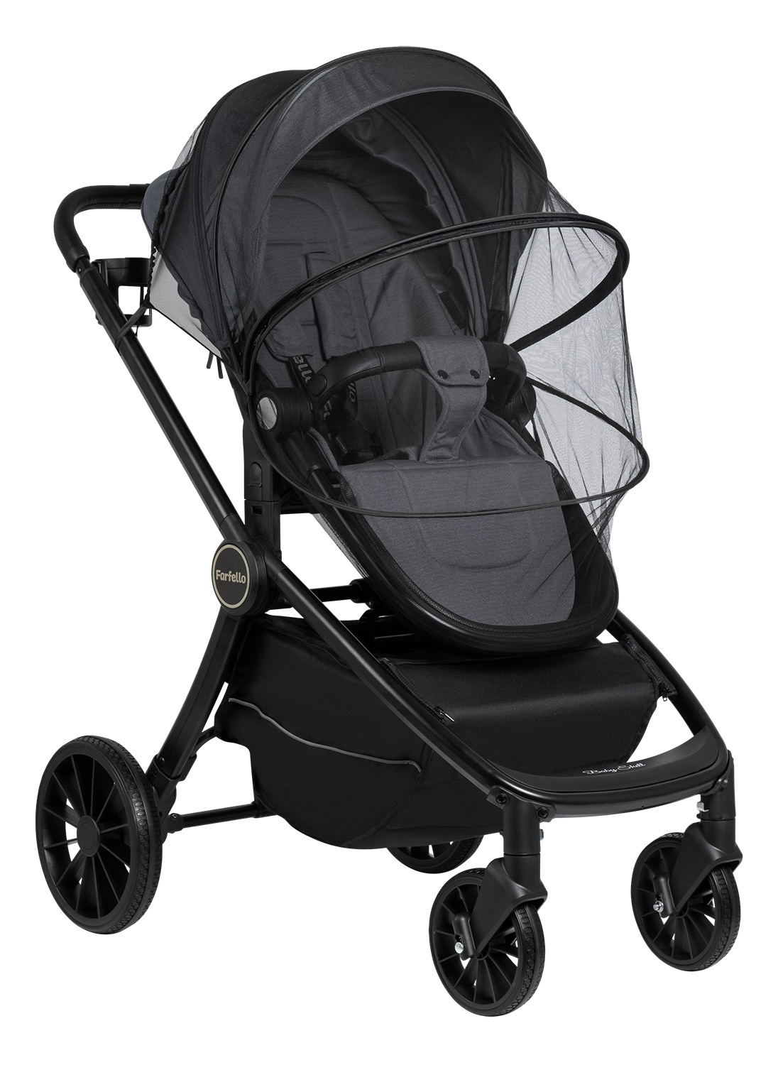 Коляска 3в1 Farfello Baby shell серый - фото 19