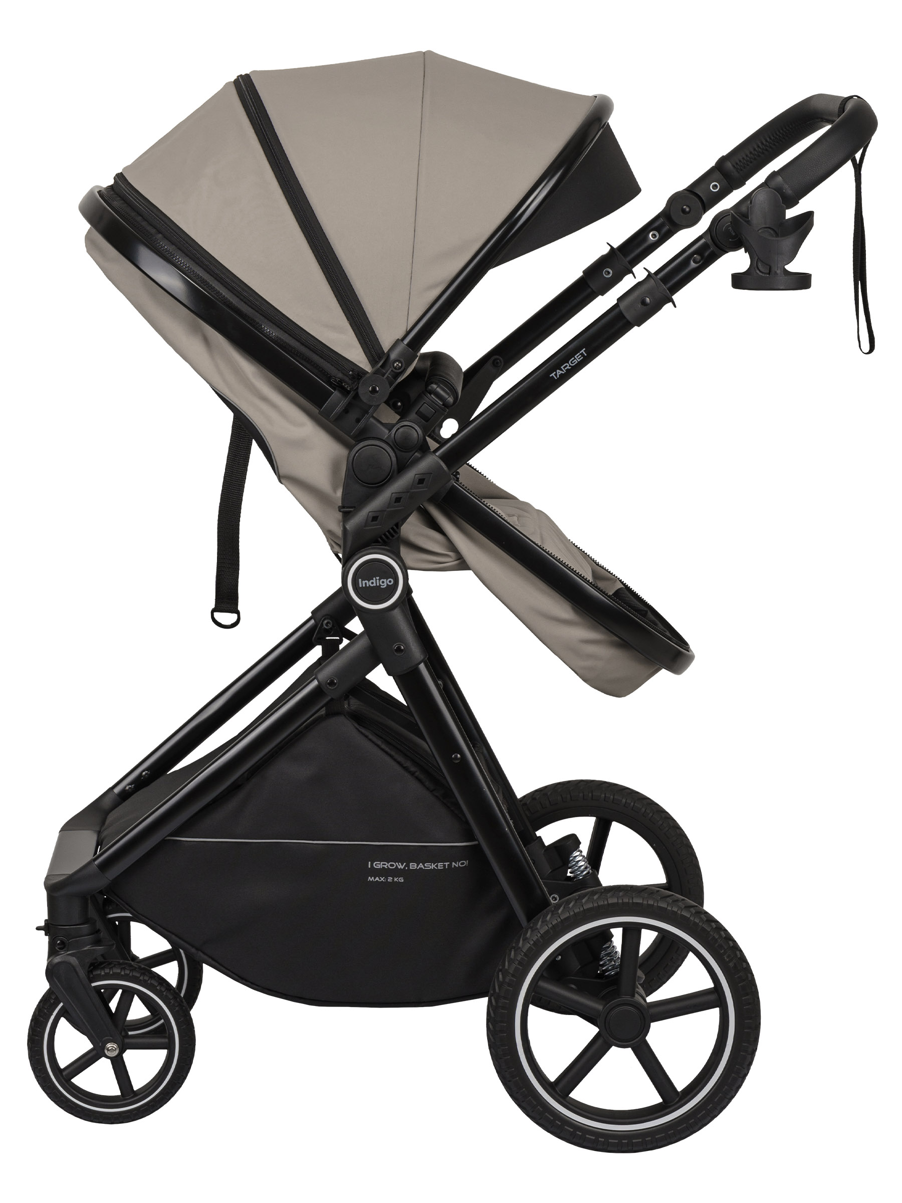 Коляска трансформер Indigo TARGET 3в1 бежевый - фото 27
