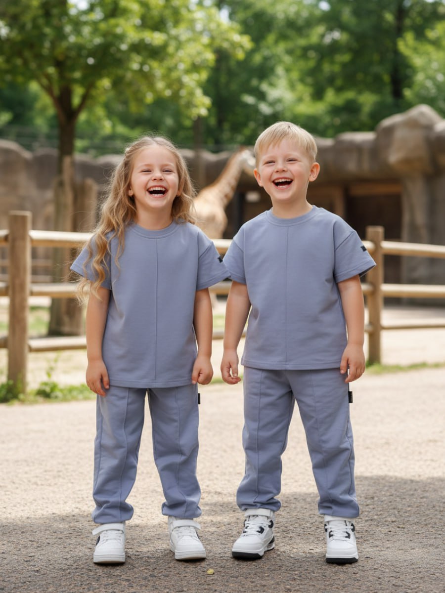 Спортивный костюм VEDDI 2080/6041фп-2024-серо-голубой - фото 4