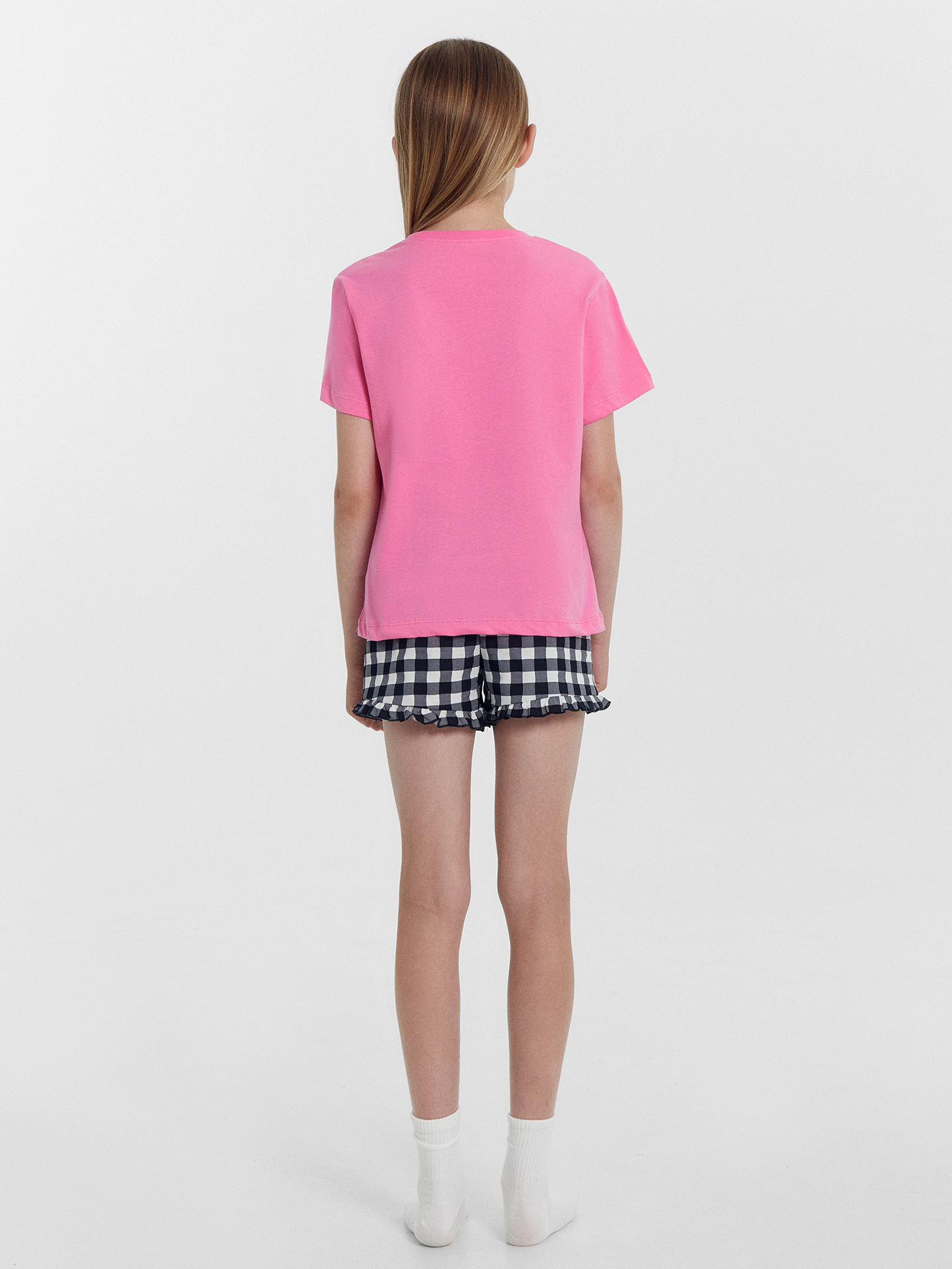 Пижама Mark Formelle (Марк Формэль) 567734/розовый космос +чб клетка виши - фото 3