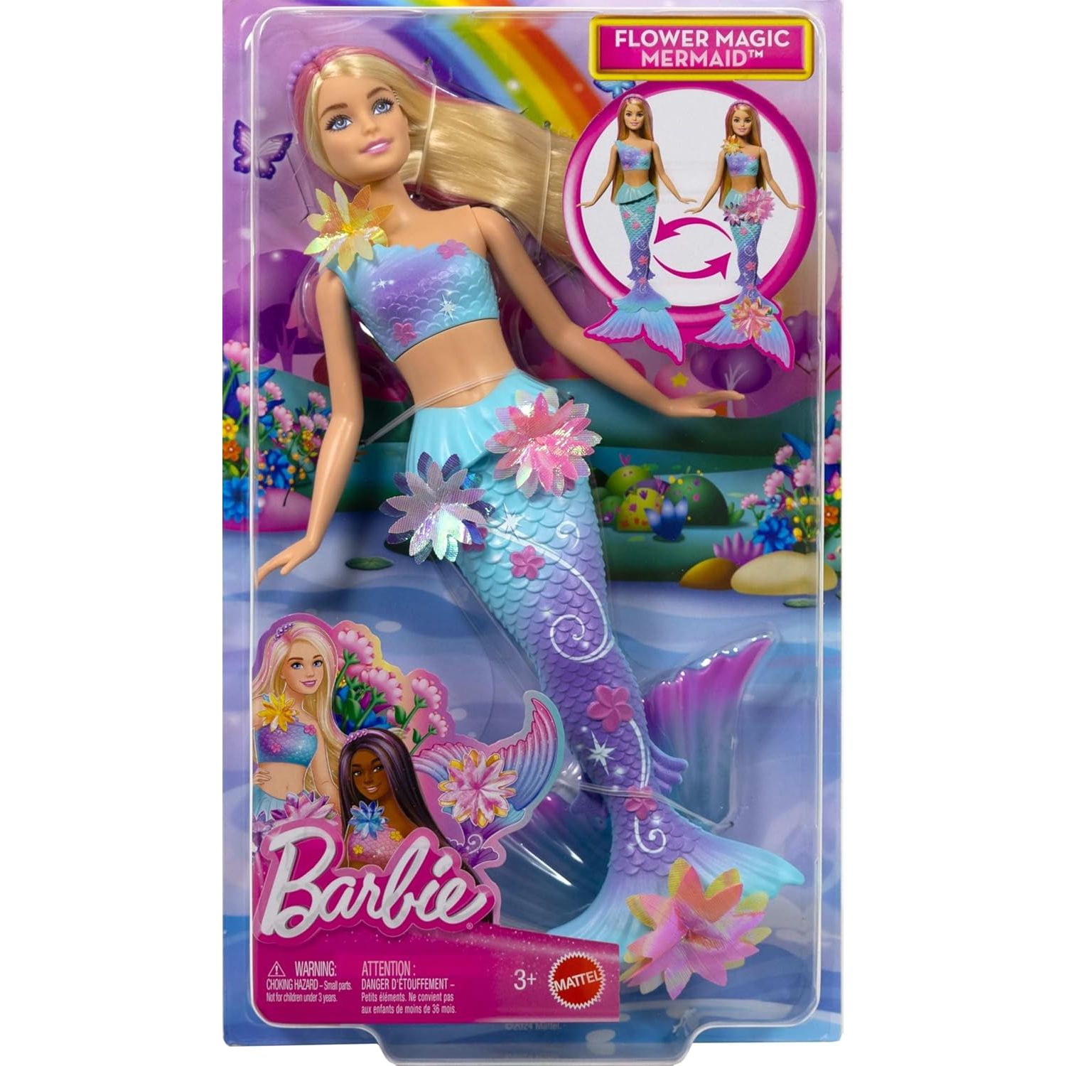 Кукла модельная Barbie Flower Magic Mermaid JDM72 - фото 6