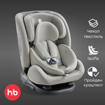 Автокресло Happy Baby Orex Isofix 0+/1/2/3 (0-36 кг) серый