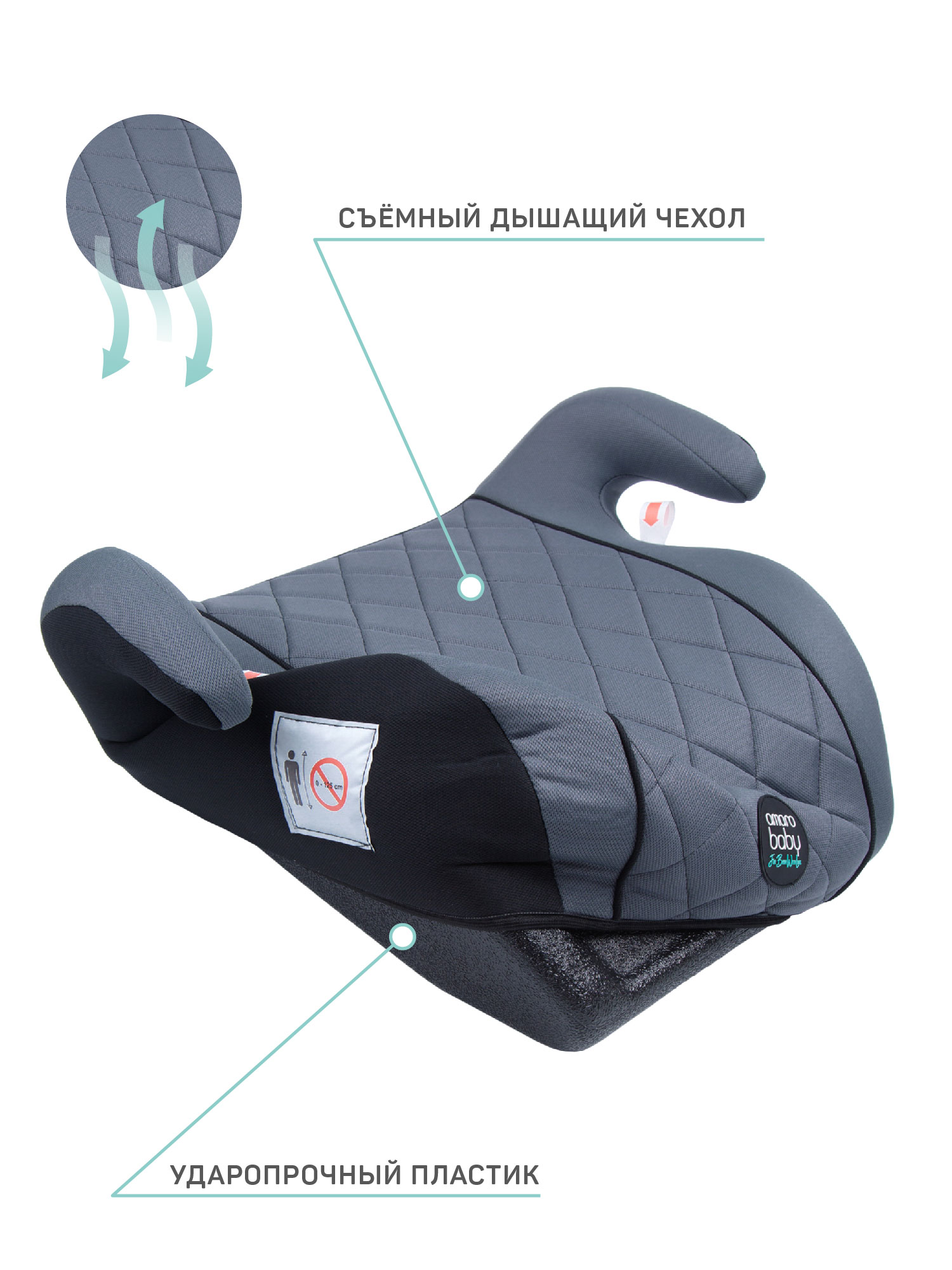 Автокресло Amarobaby Easy way 3 (22-36 кг) серый - фото 3