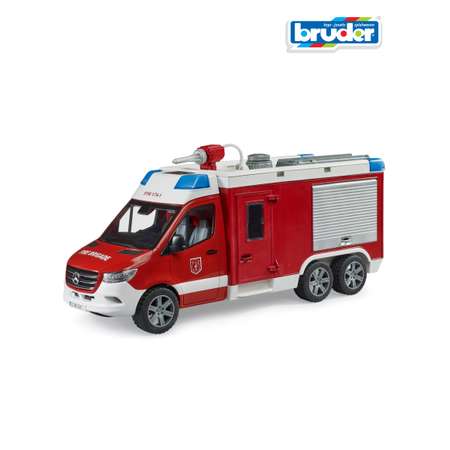 Пожарная машина Bruder Mercedes С модулем света и звука