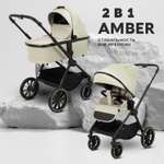 Коляска 2в1 MOWbaby AMBER бежевый