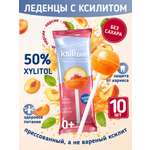 Леденцы на палочке без сахара с ксилитом Ksilibon персик 10 шт