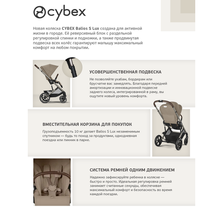 Коляска 3в1 Cybex Balios S Lux 3в1 2025