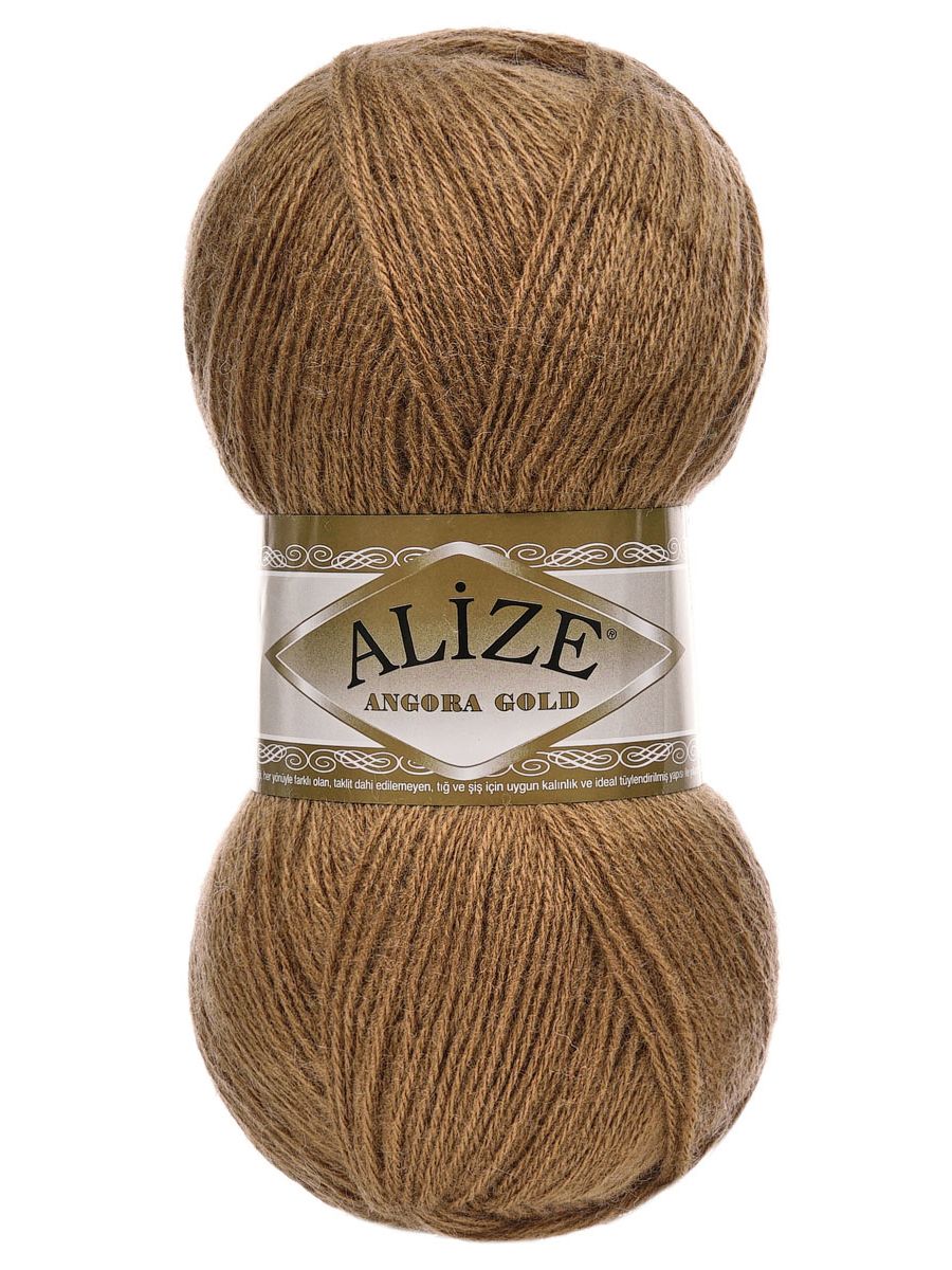 Пряжа Alize мягкая теплая для шарфов кардиганов Angora Gold 100г 550м 5 шт 466 тёмно-бежевый - фото 4