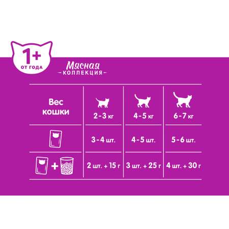 Корм для кошек Whiskas Мясная коллекция с говядиной 75г