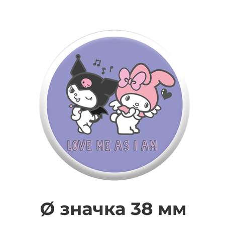 Значок PRIORITY Хеллоу Китти и Куроми 4 шт.