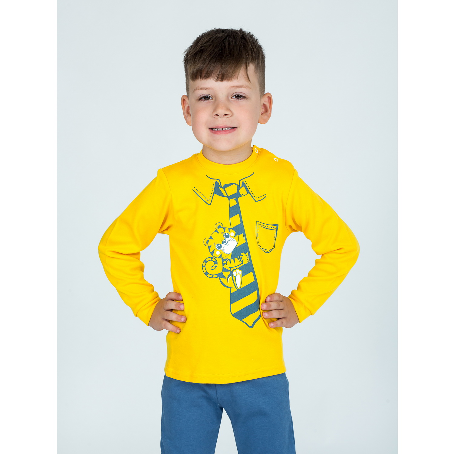 Комплект KiMMi Baby Кб-1308752/1 желтый джинс тигренок - фото 8