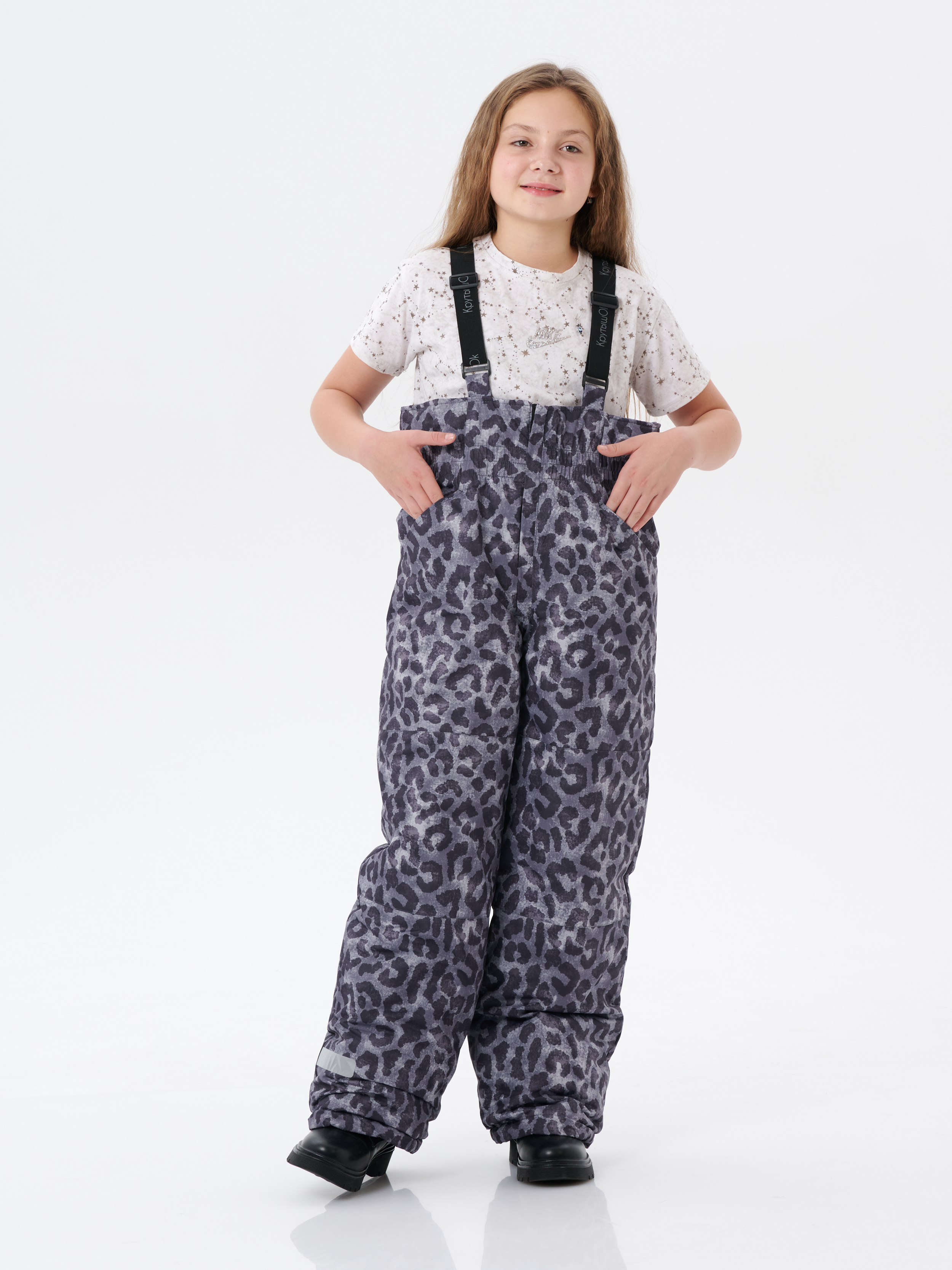 Брюки утепленные КрутышОк Т-067 серый леопард - фото 6