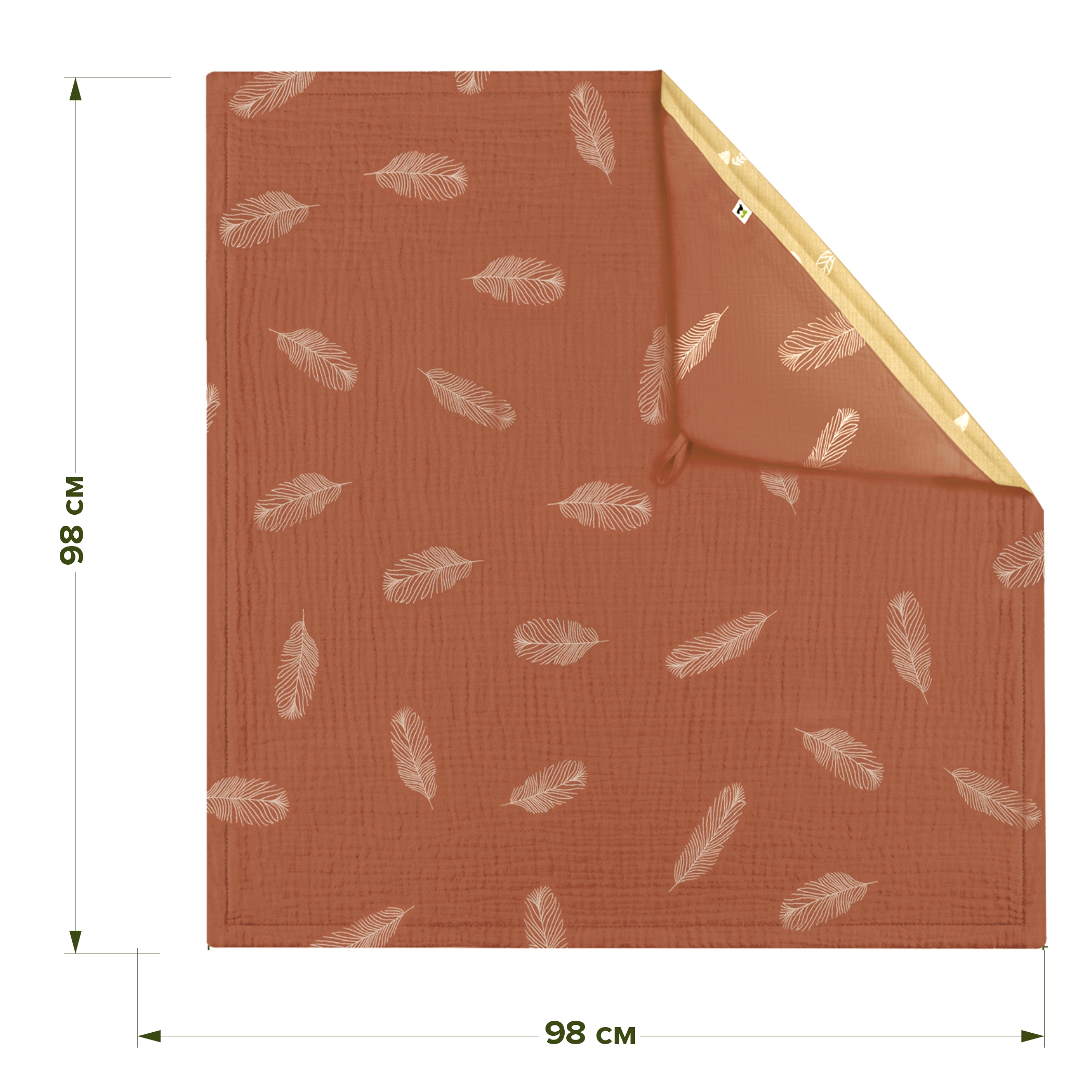 Полотенце уголок Фабрика Бамбук с капюшоном (уголком) 98 x 98 см - фото 3