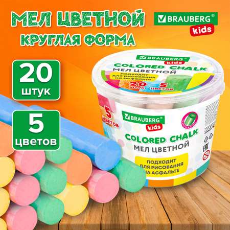 Мел сухой Brauberg 20 шт.