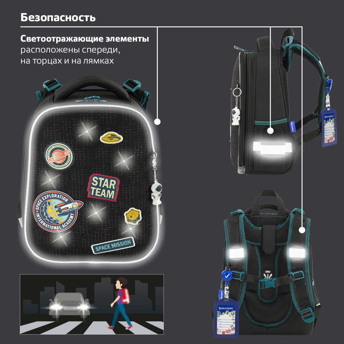 Ранец Brauberg Premium Space mission - фото 3