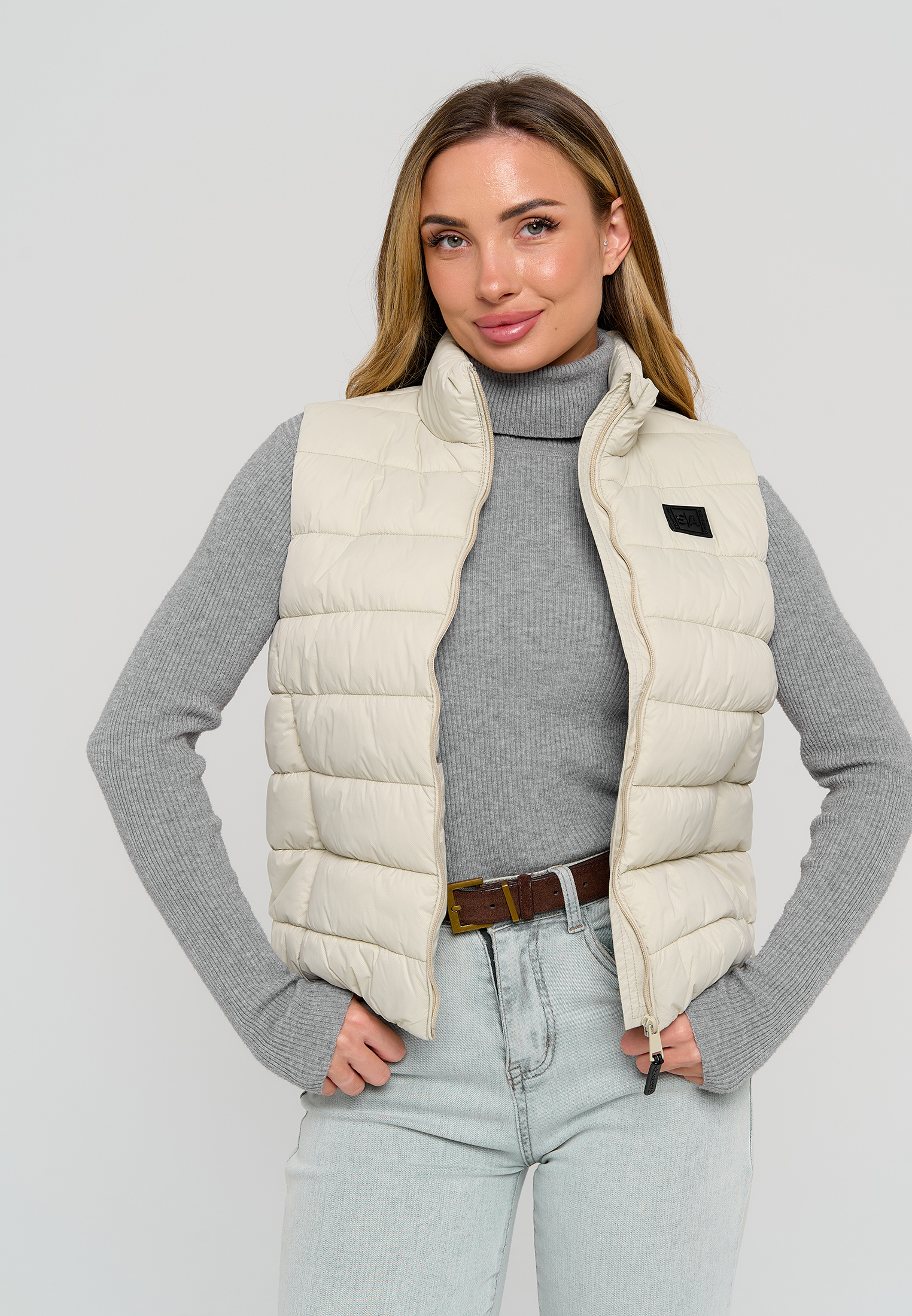 Жилет Stylish AMADEO AV-8508-бежевый - фото 8