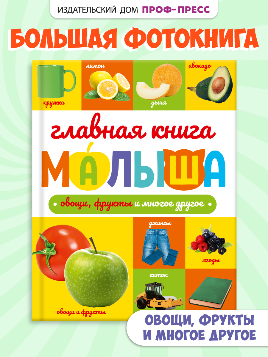 Книга Проф-Пресс Главная книга малыша. Овощи фрукты и многое другое - фото 1
