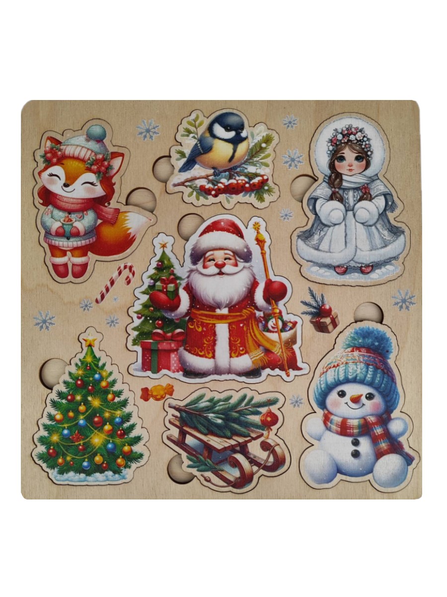 Пазл Задира Дед Мороз деревянный - фото 1