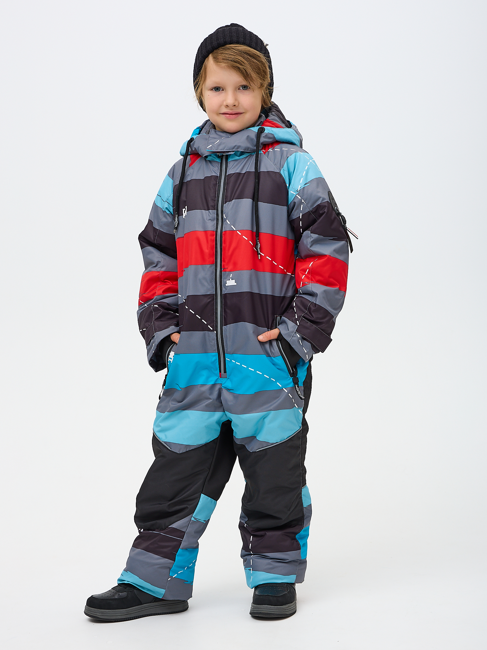 Комбинезон Kvartet 853 серо-красный - фото 10